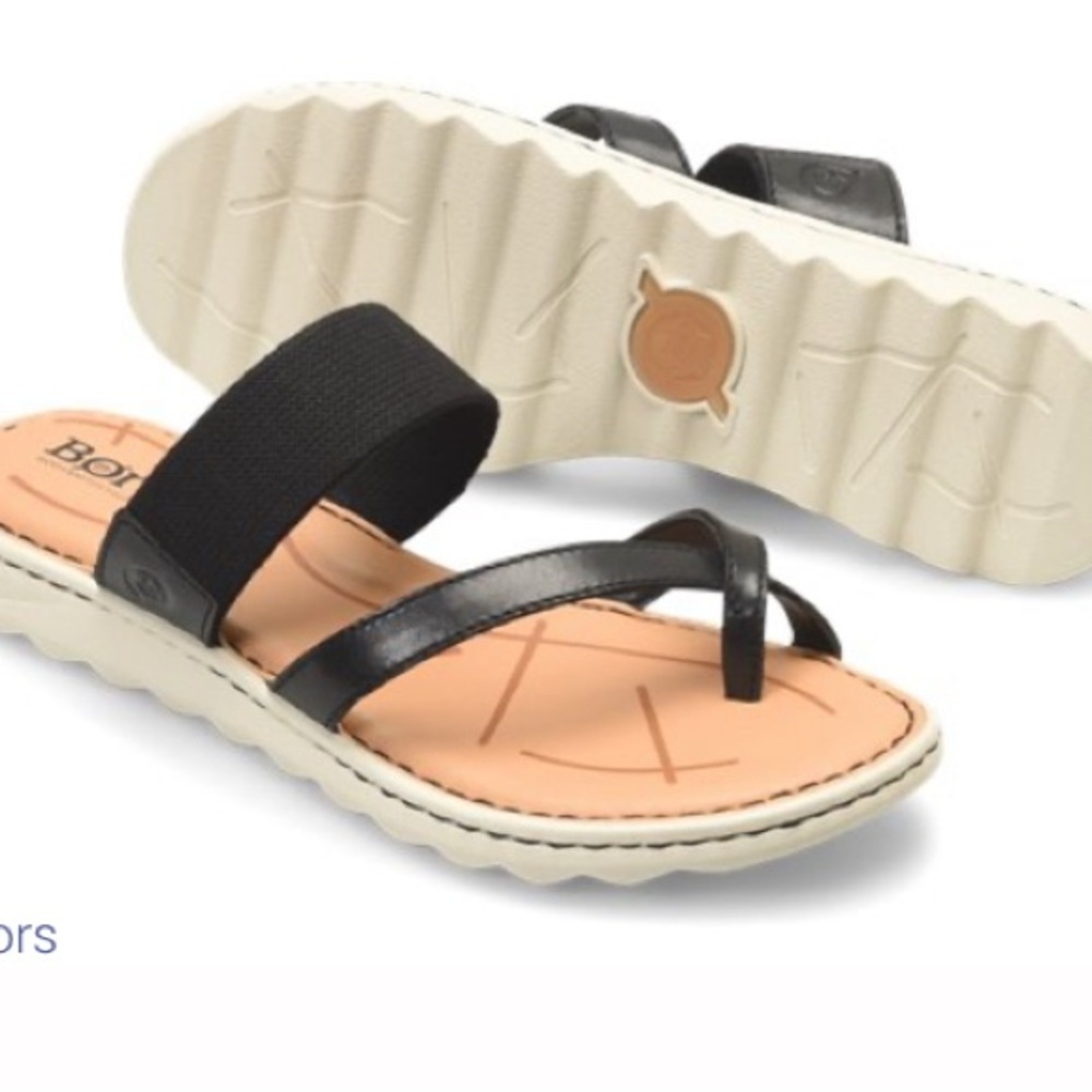 Born Women's Black and Tan Sandals
